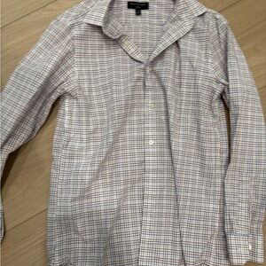 Banana Republic White and Blue Dress Shirt